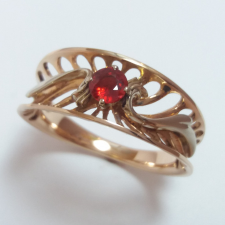 14K GOLD RING GENUINE SAPPHIRE